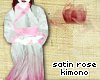 satin rose kimono
