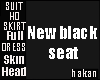 New  black seat