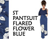ST PANTSUIT FLARED BLUE