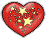 Heart & stars sticker