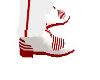 WHITE RED WEDDING SHOES