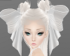 H/White Doll Bow