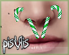 Nose Candycanes - Green