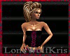 Black Corset Laced Pink
