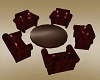 A~Burgundy Chat Chairs