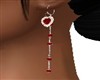 Ruby Heart Earrings
