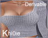K derv grey  knit top M