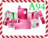 Pink gifts with poses