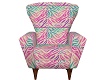A Pink Zebra Chair