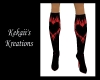 Red Flame Heart Boots