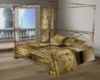 gold canopy bed