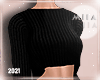M|Crop Sweater Black SA