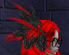 red n black feathers