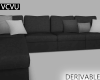 DRV. LShape Black Sofa