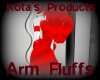 *Kota* Red arm fluffs