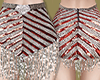 Red Silver Fringe Skirt