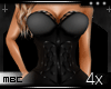 Sheer Corset DressGry 4x