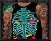 Tee Shirt Skeleton Blue
