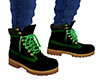 Black / Green L Boots M
