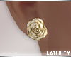 L* Gold Rose Earrings