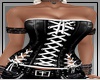 Black White Corset Top