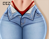 !!D Jeans L Blue Maroon