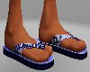 [S]:Blue Plaid Sandals