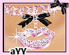 aYY-Pink Lip Bow Ncklace