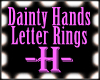 Pink Letter "H" Ring