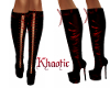 Red leather boots