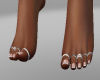 polished toe nail silver
