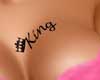 King L Breast tattoo