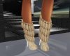 Tan tassel boots/brown