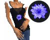 Apron flower blue jeans