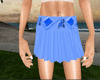 pleated blue skirt