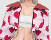 Heart Puff Coat Pink