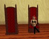Red silk gothic throne