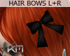 +KM+ Hair Bows L+R Blk