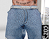 Ripped blue jeans