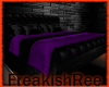 purple and black bed