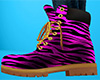 Pink Stripe Work Boots (F)