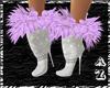 Purple Feather Boots