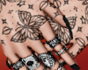 Midnight Butterfly Nails