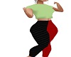 Kids Red & Black Legging