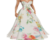 Pale White Floral Gown