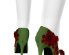 MS Roses Green Heels