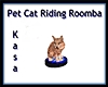 Pet Cat Riding Roomba
