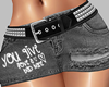 Bratty Denim Black Skirt