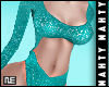 ɳ Glitter Aqua Top