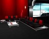 Red and black Couch